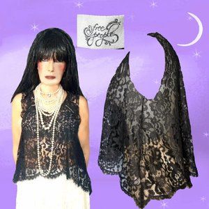 Free People Black Lace Swing Top, ANTI FASHION One Size?